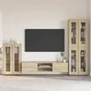 TV spintelių komplektas su stalčių FLORIN 3 pcs Sonoma ąžuolas