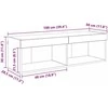 TV staliukas TV spintelių komplektas su LED Senovinis medis 100 x 30 x 30 cm