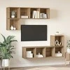 TV staliukas TV spintelių komplektas 4 pcs Amatininkų ąžuolas