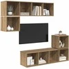TV staliukas TV spintelių komplektas 4 pcs Amatininkų ąžuolas