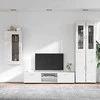 TV spintelių komplektas FLORIN 3 vnt. Aukštai blizganti balta