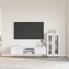 TV spintelių komplektas FLORIN 3 pcs Aukštai blizganti balta