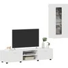 TV spintelių komplektas FLORIN 3 pcs Aukštai blizganti balta