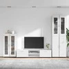 TV spintelių komplektas FLORIN 3 pcs Aukštai blizganti balta