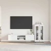 TV spintelių komplektas FLORIN 3 pcs Balta Apdirbta mediena