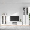 TV spintelių komplektas FLORIN 3 pcs Balta Apdirbta mediena