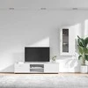 TV spintelių komplektas FLORIN 3 pcs Balta Apdirbta mediena