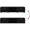 TV spintelių komplektas FLORIN 3 pcs Juoda Apdirbta mediena
