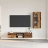 TV spintelių komplektas su stalčių FLORIN 3 pcs Senas medis