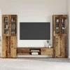 TV spintelių komplektas su stalčių FLORIN 3 pcs Senas medis
