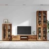 TV spintelių komplektas su stalčių FLORIN 3 pcs Senas medis