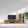 TV spintelių komplektas su stalčių FLORIN 3 pcs Senas medis