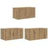 TV staliukas TV spintelių komplektas 3 pcs Ruda 60 x 30 x 30 cm