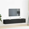 TV staliukas TV spintelių komplektas 2 pcs Juodas ąžuolas Apdirbta mediena