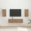 TV staliukas TV spintelių komplektas 4 pcs Amatininkų ąžuolas