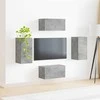 TV staliukas TV spintelių komplektas 4 pcs Betono pilka Apdirbta mediena