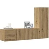 TV staliukas 3 dalių sieninis televizoriaus spintelės komplektas Artisan Oak