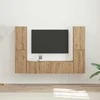 TV staliukas TV spintelių komplektas 6 pcs Amatininkų ąžuolas