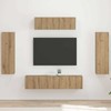 TV staliukas Televizoriaus spintelė 5 pcs Amatininkų ąžuolas