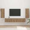 TV staliukas TV spintelių komplektas 4 pcs Amatininkų ąžuolas