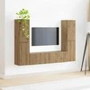 TV staliukas TV spintelių komplektas 6 pcs Amatininkų ąžuolas