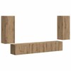 TV staliukas TV spintelių komplektas 4 pcs Amatininkų ąžuolas