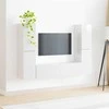 TV staliukas TV spintelių komplektas 6 pcs Aukštai blizganti balta