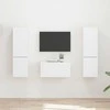 TV staliukas TV spintelių komplektas 5 pcs Balta Apdirbta mediena