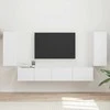 TV staliukas TV spintelių komplektas 4 pcs Balta Apdirbta mediena