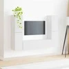 TV staliukas TV spintelių komplektas 6 pcs Balta Apdirbta mediena