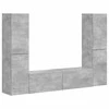 TV staliukas TV spintelių komplektas 6 pcs Betono pilka Apdirbta mediena