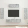 TV staliukas Televizoriaus spintelė 5 pcs Betono pilka