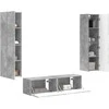 TV staliukas TV spintelių komplektas 6 pcs Betono pilka Apdirbta mediena