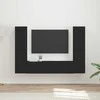 TV staliukas TV spintelių komplektas 6 pcs Juoda Apdirbta mediena