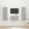 TV staliukas TV spintelių komplektas 5 pcs Pilkas Sonoma Apdirbta mediena