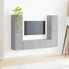 TV staliukas TV spintelių komplektas 6 pcs Pilkas Sonoma Apdirbta mediena