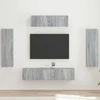 TV staliukas Televizoriaus spintelė 5 pcs Pilkas Sonoma