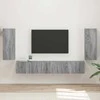 TV staliukas TV spintelių komplektas 4 pcs Pilkas Sonoma Apdirbta mediena