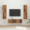 TV staliukas TV spintelių komplektas 6 pcs Senovinis medis Apdirbta mediena