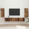 TV staliukas TV spintelių komplektas 4 pcs Senas medis Apdirbta mediena