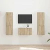 TV staliukas TV spintelių komplektas 5 pcs Sonoma ąžuolas Apdirbta mediena