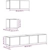 TV staliukas 4 dalių sieninis televizoriaus spintelės komplektas Artisan Oak