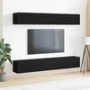 TV staliukas TV spintelių komplektas 4 pcs Juodas ąžuolas 100 x 30 x 30 cm
