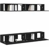 TV staliukas TV spintelių komplektas 4 pcs Juodas ąžuolas 100 x 30 x 30 cm