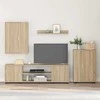 TV staliukas TV spintelių komplektas 4 pcs Sonoma ąžuolas Apdirbta mediena