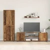 TV staliukas TV spintelių komplektas 4 pcs Senovinis medis Apdirbta mediena