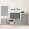 TV staliukas TV spintelių komplektas 4 pcs Betono pilka Apdirbta mediena