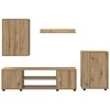 TV staliukas TV spintelių komplektas 4 pcs Amatininkų ąžuolas