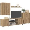 TV staliukas TV spintelių komplektas 4 pcs Amatininkų ąžuolas