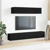 TV staliukas TV spintelių komplektas 4 pcs Juodojo ąžuolo Apdirbta mediena